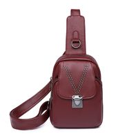 Women's Vacation Streetwear Sports Solid Color Pu Leather Waist Bags sku image 4