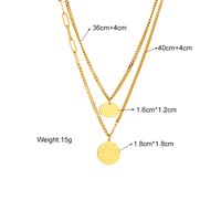 304 Stainless Steel 18K Gold Plated Simple Style Classic Style Layered Plating Solid Color Layered Necklaces main image 4