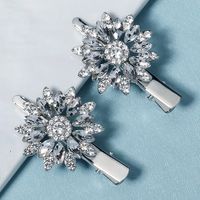 Elegant Flower Rhinestone Diamond Hair Clip main image 1