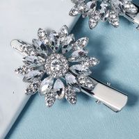 Elegant Flower Rhinestone Diamond Hair Clip main image 5