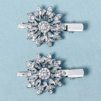 Elegant Flower Rhinestone Diamond Hair Clip main image 4