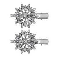 Élégant Fleur Strass Diamant Pince À Cheveux main image 2