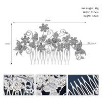 Elegant Lady Shiny Flower Alloy Plating Insert Comb sku image 2