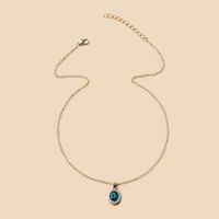 Simple Style Water Droplets Alloy Inlay Artificial Gemstones Women's Pendant Necklace main image 5