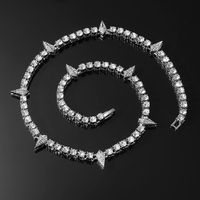 Classic Style Geometric Alloy Inlay Rhinestones Men's Bracelets Necklace sku image 3