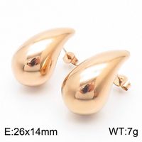1 Pair Modern Style Simple Style Solid Color Plating Stainless Steel 18K Gold Plated Earrings sku image 12