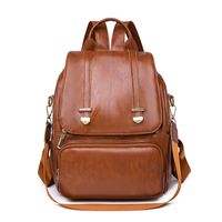 Solid Color Casual Travel Women's Backpack sku image 3
