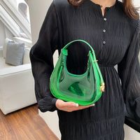 Women's All Seasons Plastic Solid Color Streetwear Dumpling Shape Zipper Underarm Bag main image 2