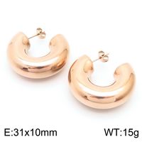 1 Pair Modern Style Water Droplets Plating Stainless Steel 18K Gold Plated Ear Studs sku image 61