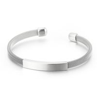 Hip Hop Style Moderne Géométrique Acier Au Titane Placage Plaqué Or 18K Hommes Bracelets Manchette sku image 1