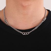 Basic Geometric Titanium Steel Men's Necklace main image 1