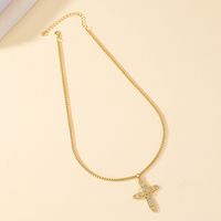 Vacation Cross Alloy Ferroalloy Plating Inlay Acrylic Glass 14k Gold Plated Women's Pendant Necklace main image 3