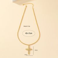 Vacation Cross Alloy Ferroalloy Plating Inlay Acrylic Glass 14k Gold Plated Women's Pendant Necklace main image 4