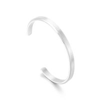Basic Classic Style Solid Color Titanium Steel Plating Women's Bangle main image 3
