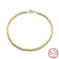 Simple Style Oval Sterling Silver Polishing Stripe Plating 18k Gold Plated White Gold Plated Silver Plated Bracelets main image 4