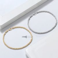 Simple Style Oval Sterling Silver Polishing Stripe Plating 18k Gold Plated White Gold Plated Silver Plated Bracelets main image 1