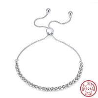 Simple Style Stripe Sterling Silver Polishing Plating Chain Chain 14k Gold Plated White Gold Plated Silver Plated Bracelets main image 5