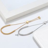 Simple Style Stripe Sterling Silver Polishing Plating Chain Chain 14k Gold Plated White Gold Plated Silver Plated Bracelets main image 1