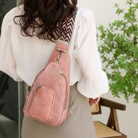 Women's All Seasons Pu Leather Solid Color Vacation Streetwear Sewing Thread Square Zipper Fanny Pack sku image 4