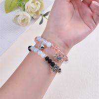 Classic Style Spider Artificial Crystal Agate Metal Beaded Handmade Couple Bracelets main image 5
