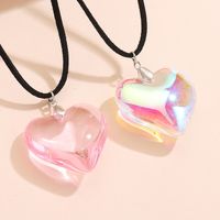 Retro Simple Style Heart Shape Mixed Materials Women's Pendant Necklace main image 1