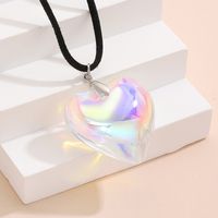 Retro Simple Style Heart Shape Mixed Materials Women's Pendant Necklace sku image 2