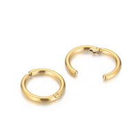 1 Pair Simple Style Solid Color Plating Stainless Steel Gold Plated Earrings main image 2