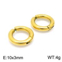 1 Pair Simple Style Solid Color Plating Stainless Steel Gold Plated Earrings sku image 3