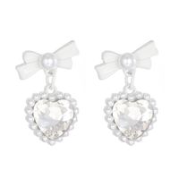 1 Pair Fairy Style Vintage Style Simple Style Heart Shape Alloy Drop Earrings sku image 1