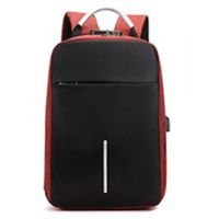 Unisex Medium All Seasons Polyester Solid Color Business Square Zipper Functional Backpack sku image 1