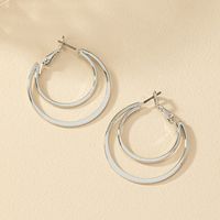 1 Pair Simple Style Commute Circle Plating Alloy Gold Plated Earrings main image 8