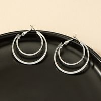 1 Pair Simple Style Commute Circle Plating Alloy Gold Plated Earrings main image 6