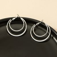 1 Pair Simple Style Commute Circle Plating Alloy Gold Plated Earrings sku image 2