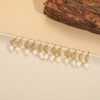 1 Pair Cute Sweet Classic Style Geometric Plating Inlay Freshwater Pearl Copper Zircon 14k Gold Plated Ear Hook main image 3