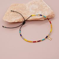 Simple Style Letter Glass Rope Couple Bracelets main image 4