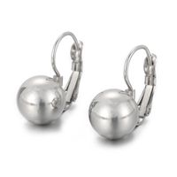 1 Pair Simple Style Ball Plating Titanium Steel Gold Plated Silver Plated Drop Earrings sku image 2