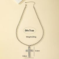 Ig Style Punk Cool Style Cross Alloy Ferroalloy Silver Plated Unisex Pendant Necklace main image 4