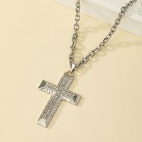 Ig Style Punk Cool Style Cross Alloy Ferroalloy Silver Plated Unisex Pendant Necklace main image 1