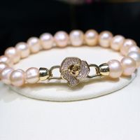 Retro Flower Baroque Pearls Bracelets In Bulk main image 4