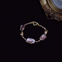 Simple Style Color Block Freshwater Pearl Bracelets In Bulk sku image 1