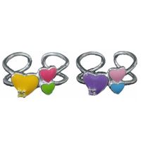 Simple Style Heart Shape Sterling Silver Enamel Rings main image 2