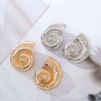 Wholesale Jewelry Vacation Marine Style Beach Conch Alloy Gold Plated Silver Plated Plating Ear Studs main image 1