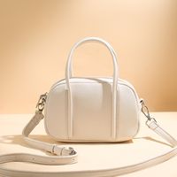 Women's All Seasons Pu Leather Solid Color Elegant Square Zipper Handbag Square Bag sku image 1