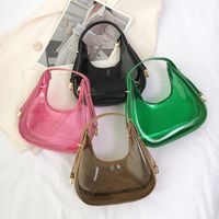 Women's All Seasons Plastic Solid Color Streetwear Dumpling Shape Zipper Underarm Bag main image 1