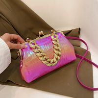 Women's Small Pu Leather Solid Color Streetwear Shell Buckle Shoulder Bag Crossbody Bag Dome Bag main image 1