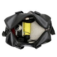 Men's Basic Solid Color Pu Leather Travel Bags main image 5