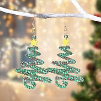1 Pair Christmas Streetwear Santa Claus Snowflake Elk Arylic Wood Drop Earrings Earrings Ear Studs sku image 17
