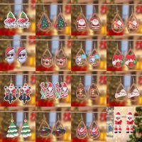 1 Pair Christmas Streetwear Santa Claus Snowflake Elk Arylic Wood Drop Earrings Earrings Ear Studs main image 1