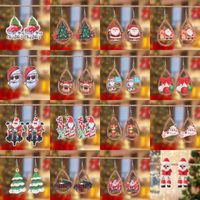 1 Pair Christmas Streetwear Santa Claus Snowflake Elk Arylic Wood Drop Earrings Earrings Ear Studs main image 6