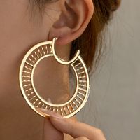 1 Pair Simple Style Round Zinc Alloy Earrings sku image 1